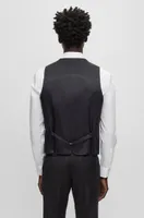 Single-breasted waistcoat virgin-wool serge