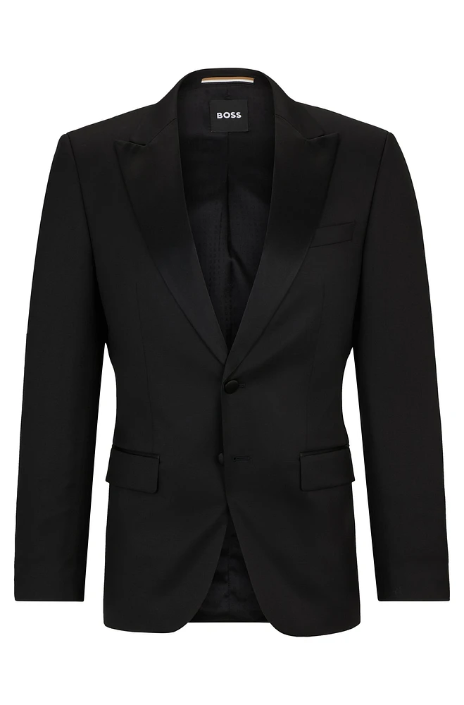 Slim-fit tuxedo jacket wool serge