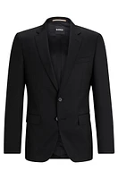 Single-breasted jacket virgin-wool serge