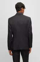 Single-breasted jacket virgin-wool serge