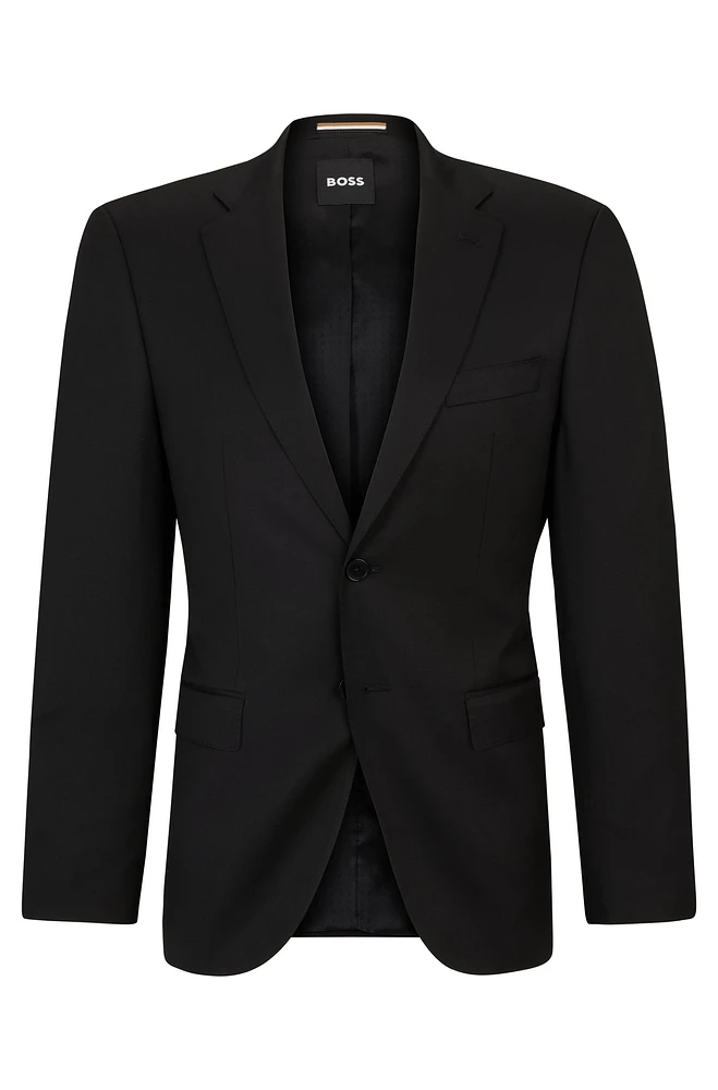 Single-breasted jacket virgin-wool serge