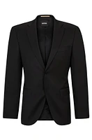 Single-breasted jacket virgin-wool serge