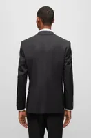 Single-breasted jacket virgin-wool serge