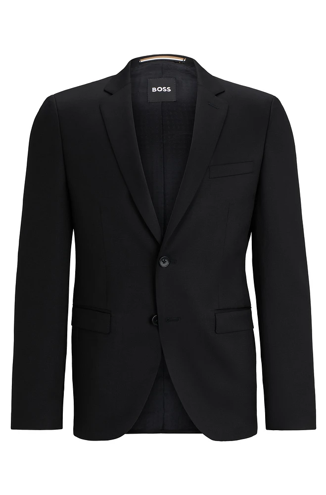 Single-breasted jacket virgin-wool serge