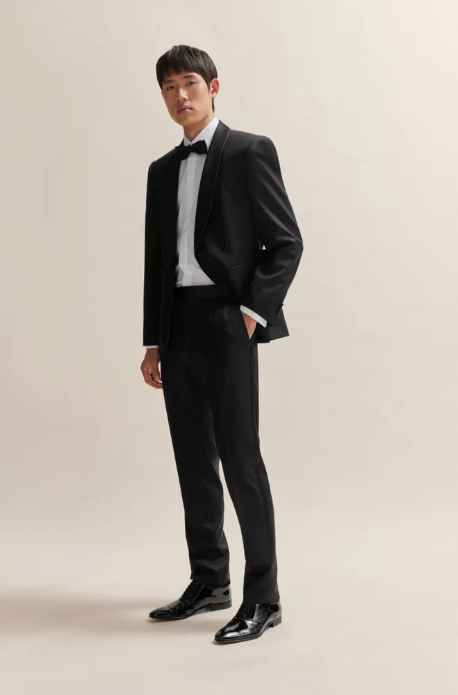 Tuxedo trousers virgin-wool serge