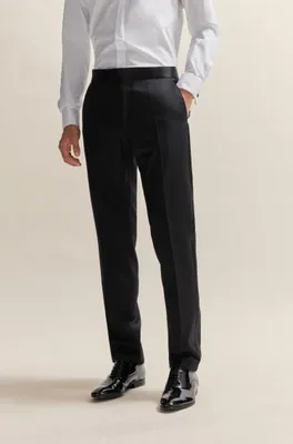 Tuxedo trousers virgin-wool serge