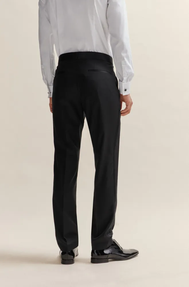 Tuxedo trousers virgin-wool serge