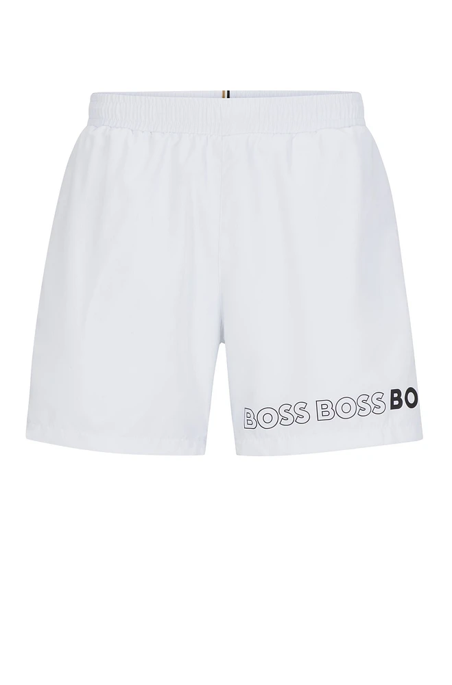 Swim shorts with repeat logos