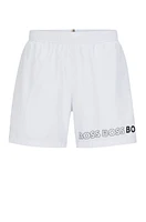 Swim shorts with repeat logos