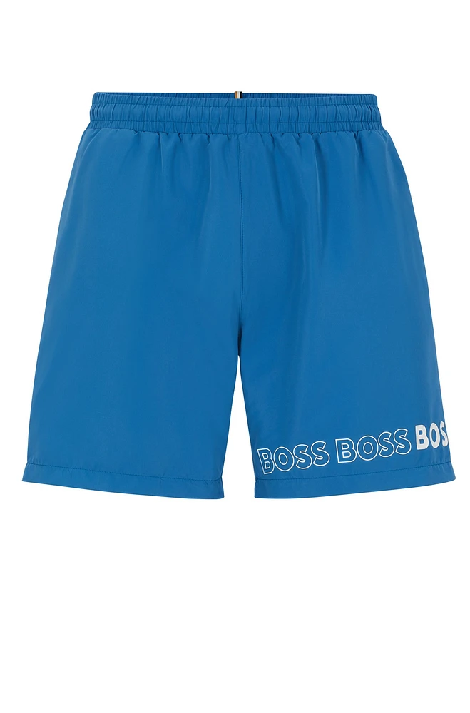 Swim shorts with repeat logos