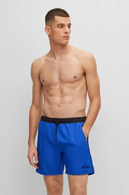 Contrast-logo swim shorts