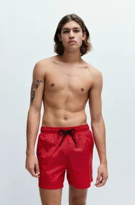 Ultra-light, quick-dry swim shorts with logo print