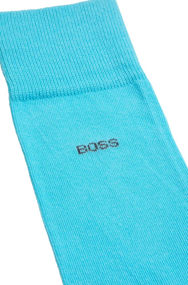 BOSS - Three-pack of regular-length cotton-blend socks