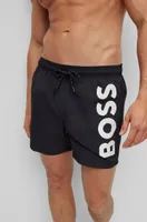 Quick-drying swim shorts with contrast logo