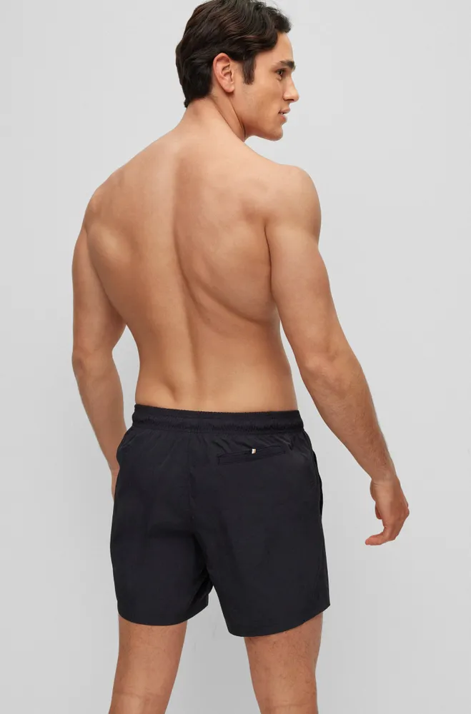 BOSS Quick-drying swim shorts with contrast logo