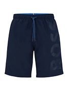 Logo-embossed swim shorts