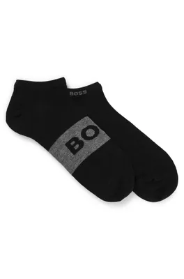 Two-pack of ankle-length socks in stretch fabric