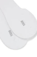 BOSS - Two-pack of invisible socks a cotton blend White