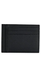 Italian-leather card holder with logo lettering