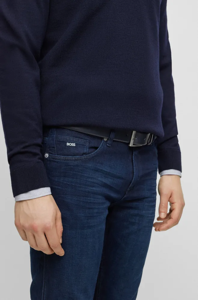 Slim-fit jeans dark-blue Italian super-soft denim