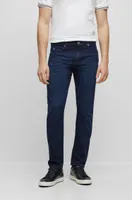 Vaqueros slim fit en denim italiano azul oscuro supersuave