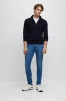 Slim-fit jeans blue Italian cashmere-touch denim