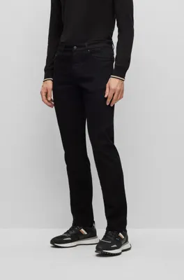 Regular-fit jeans black-black Italian denim