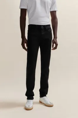 Slim-fit jeans black super-soft Italian denim