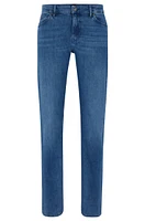 Regular-fit jeans blue Italian cashmere-touch denim