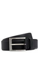 Nappa-leather belt with pin buckle