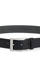 Nappa-leather belt with pin buckle