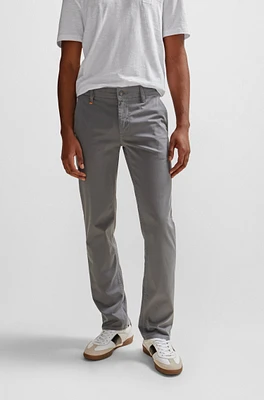 Slim-fit trousers stretch-cotton satin