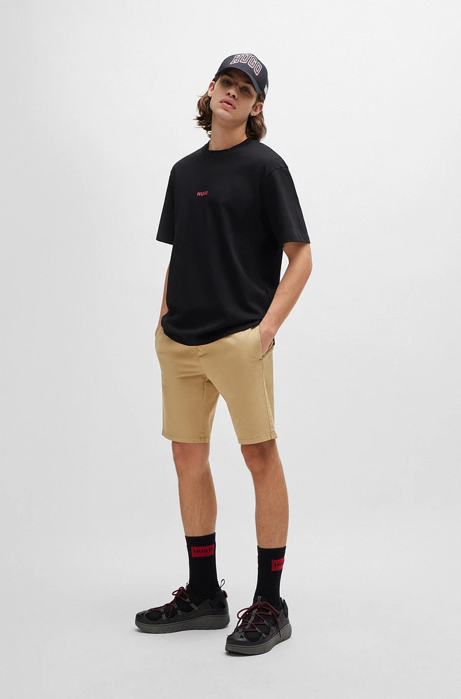 Slim-fit chino shorts stretch-cotton gabardine