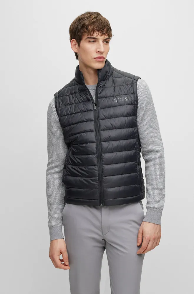 Packable gilet with tonal logo