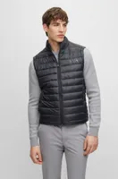 Packable gilet with tonal logo