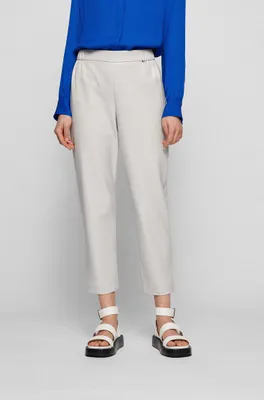 Relaxed-fit trousers faux leather