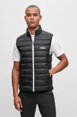 BOSS - Packable gilet with tonal logo