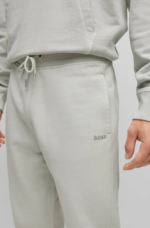 HUGO Cotton-terry Tracksuit Bottoms With Logo Print, 53% OFF