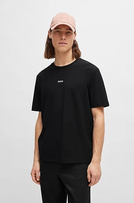 Relaxed-fit T-shirt stretch cotton with logo print