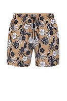 Floral-print swim shorts with logo detail