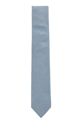 Italian-made tie in pure silk with micro pattern