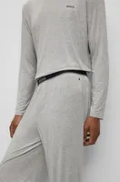 Stretch-modal pajama bottoms with logo waistband