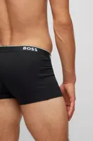 Three-pack of stretch-cotton trunks with logo waistbands