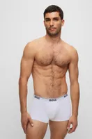 Three-pack of stretch-cotton trunks with logo waistbands