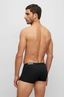 Three-pack of stretch-cotton trunks with logo waistbands