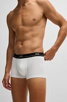 Five-pack of stretch-cotton trunks with logo waistbands