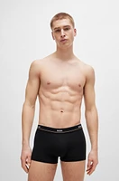 Five-pack of stretch-cotton trunks with logo waistbands