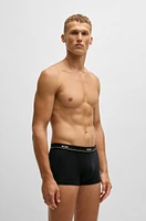 Five-pack of stretch-cotton trunks with logo waistbands