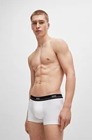 Five-pack of stretch-cotton trunks with logo waistbands