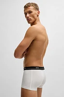 Five-pack of stretch-cotton trunks with logo waistbands